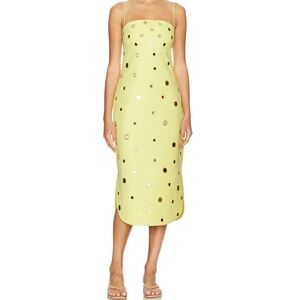 Alexis Malia Grommet-Detailed Cotton Midi Dress